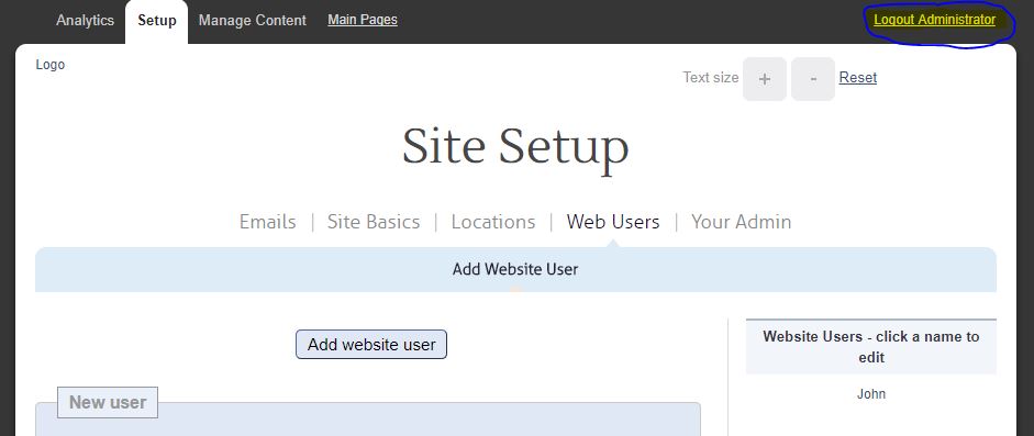 Logout Old Admin User