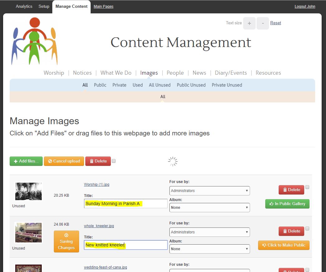 Optional Image Meta-Data