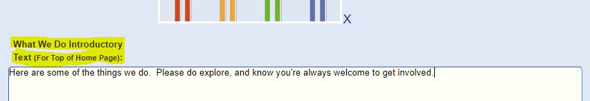 What We Do Intro Message